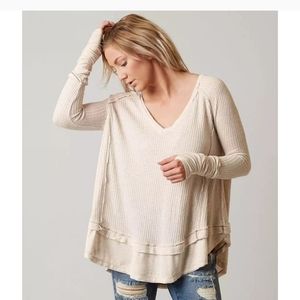 Free people waffle knit top
